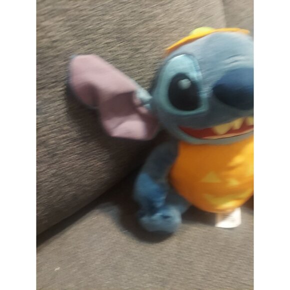 Disney Lilo & Stitch Halloween Jack-O-Lantern Pumpkin 8 Plush NWT Stuffed Animal - Picture 4 of 11